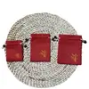 Bolsa de Lino Fino con Cordón para Joyería, Bolsa de Algodón y Lino con Cordón para Guardar Nueces y Cuentas Budistas