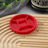 Prato Dividido Simulado, Prato de Grãos, Prato de Doces, Comida em Miniatura Brinquedo, Prato Pequeno DIY para Casa de Bonecas, Acessórios de Recipiente Vazio