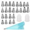 Boquilla de acero inoxidable para repostería, 15 unidades, venta al por mayor de fábrica, ideal para repostería de crema, bolsas para repostería, herramientas para hornear DIY.