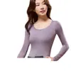 Ropa interior térmica de belleza termostática con fragancia a camelia, ropa interior térmica, capa base invisible con copas incorporadas, no necesita usar sujetador