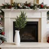 Nuevas Ramas de Pino de Norfolk Transfronterizas Pino de Navidad y Ramas de Ciprés Vegetación Artificial Navideña Decoración para Plantas en Maceta para el Hogar DIY