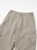 Roupas Masculinas Ottb Lavadas Estilo Vintage com Bolso Perna Larga Soltas Casuais Perna Reta Calças Cargo Calças Cargo de Trabalho Masculinas