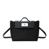 Bolsa de Mão de Couro Genuíno de Alta Qualidade, Estilo Temperamento Niche, Bolsa Kelly, Bolsa de Ombro Simples de Grande Capacidade para Mulheres, Transversal