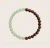 Pulseras de Madera de Sándalo Verde, Palosanto y Durazno Estilo Montaña Putuo para Mujeres, Diseño Mitad Montaña Mitad Agua, Atracción Turística de Nicho para Hombres al por Mayor