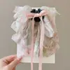 Pinza de Garra con Cinta de Lazo Floral para Mujeres Nuevo Estilo 2026 Parte Trasera de la Cabeza Pinza de Tiburón Pinza para Cabello Semirecogido Accesorio para el Cabello Pasador