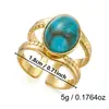 Set de anillos bohemios de acero inoxidable europeo y americano, con diseños de ojo turco, turquesa y perla sintética, con un acabado vintage desgastado, perfecto para apilar anillos