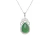 Collar de Plata de Ley S925 con Calcedonia Natural en Forma de Gota de Agua para Mujer, Lujo Ligero, Colgante de Jade, Cadena para Clavícula de Diseño Avanzado, Joyería