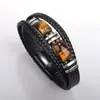 Pulseira de Pedra Olho de Tigre Europeia e Americana Transfronteiriça Mais Vendida Pulseira de Corda Multicamada Masculina Pulseira de Pedra Natural Fivela Magnética Pulseira de Obsidiana Joias