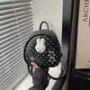 Mochila linda de conejo con lunares estilo coreano para mujer, mochila escolar de dibujos animados de diseño nicho para estudiante, mochila versátil de gran capacidad