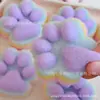 Brinquedo Squishy Patinha de Gato Colorida Arco-Íris Dopamina Tendência Alívio de Estresse Alto Valor Popular Transfronteiriço Alívio de Estresse