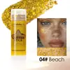 Maquiagem para Olhos Festa Clubday Glitter Stick Lábios e Bochechas Uso Duplo Cor Única Gel Corporal Super Brilho Cor Glitter Maquiagem