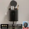 Suporte para Escova de Dentes, Porta-Copo para Escova de Dentes Montado na Parede Sem Furos, Armazenamento de Copo para Enxaguante Bucal, Suporte de Parede para Escova de Dentes Elétrica