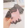 Guantes de Ciclismo y Fitness de Medio Dedo para Estudiantes Hombres y Mujeres, Antideslizantes, Resistentes al Desgaste, Transpirables, Delgados, Acolchados, Guantes de Ejercicio para Ciclismo y Montañismo