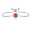 Pulsera Redonda de Princesa con Corte de Fuegos Artificiales de Piedras Preciosas de Colores, Hot-Selling en TikTok, Diamante de Alto Carbono Súper Brillante Color Fuego, Transmisión en Vivo Transfronteriza, Dropshipping de una Pieza