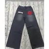 Estilo Americano Retro Harajuku Patrón de Murciélago Bordado Jeans Sueltos para Hombre Street Y2K Pantalones Jeans Perezosos