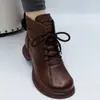 Botas Martin para mujer con forro polar, engrosadas, cálidas, cuero suave, nuevo estilo otoño/invierno 2026, suela suave, parte superior suave, versátiles estilo británico, botas de nieve