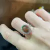 Anillo de ópalo negro natural colorido piedra principal grande 10x 12 mm plata de ley 925 incrustación de precisión área minera de fábrica directa