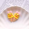 Carcasa de teléfono móvil DIY, material de belleza, accesorios para el cabello para niños, comida de imitación, juego de resina, cono de helado DIY