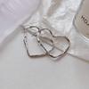 Pendientes Europeos y Americanos Retro de Corazón Retorcido para Mujer, Pendientes Elegantes Estilo Cool Ins con Agujas de Plata 925, Joyería de Oreja de Alta Gama