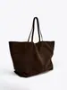 2026 Nova Bolsa Tote de Ombro Casual para Trabalho de Couro de Fibra de Vaca Retro de Grande Capacidade Outono e Inverno para Mulheres