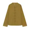 Moda feminina europeia e americana transfronteiriça AliExpress item mais vendido estiloso camisa de manga comprida gola redonda cor sólida com nó + conjunto de calças de perna reta
