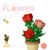 Senbao 611050 Caja de Música de Té de Flores Juguete de Ensamblaje Infantil Compatible con Bloques de Construcción de Juguete de Alta Calidad Regalo de Flores Venta al por Mayor