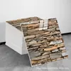 Comercio Exterior Transfronterizo Al por Mayor Pegatinas de Pared de Azulejo Imitación Papel Tapiz Impermeable y a Prueba de Humedad Autoadhesivo Renovación de Baños Paneles de Pared Paneles Decorativos de Aluminio-Plástico