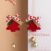Popular Transfronteiriço Pingente Sino de Pelúcia para Árvore de Natal Decoração de Árvore de Natal Pingente Sino com Laço Decoração de Natal