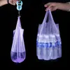 Bolsas de plástico planas para el hogar, tipo rasgable para basura, rollos grandes, tipo camiseta, con cordón, para cocina, engrosadas, para oficina