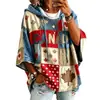 Sudadera con Estampado de Letras Transfronteriza 2026 para Mujer, Estilo Pulóver, con Capucha, Tejido de Bucle Pequeño, Estampado 3D