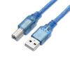Linha de impressão USB 1,5 metros transparente azul revolução quadrado oral USB2.0 impressora linha de conexão de dados