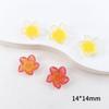 Nova luz mudando luz trompete luminoso flor unhas joias atacado resina tridimensional cinco pétalas flor DIY hairpin acessórios para unhas