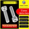 Parafusos Sextavados Personalizados de Aço Inoxidável 304/316 Parafusos Cilíndricos Recartilhados Fixadores Rosca M3