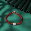 Pulsera Expandible Hilo Festival del Bote del Dragón Pulsera Colorida Tejido a Mano DIY Año del Serpiente Hilo Rojo Accesorio Terminado