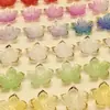 Accesorio de Pasador para el Cabello Hecho a Mano con Cuentas de Cinco Pétalos Estampado en Oro, Acrílico Grande Jelly Degradado Flor de Cerezo