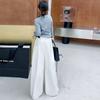 Pantalones de Otoño para Niña 2024 Nueva Moda Estilo Coreano para Niña Elegantes Ajustados Pantalones Blancos Scimitar Transfronterizos