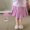 Ropa Infantil Yinco Conjunto de Verano para Niñas Falda Estilo Delgado 2026 Casual Dibujos Animados Ropa Infantil Clase a Camiseta y Falda para Bebé