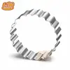 Molde de corte redondo de acero inoxidable crimpado/Molde con forma de galleta para bizcochos/Repostería para pasteles/Se puede combinar con molde de tamiz de polvo