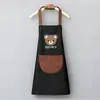 Delantal para Trabajo en Restaurante, Cocina Casera Impermeable y a Prueba de Aceite Delantal de Cuello Halter, Delantal al por Mayor para Mujeres con Alto Valor Estético