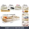 Sofá de Couro Genuíno Tongyu Estilo Leve de Luxo Camada Superior para Sala de Estar Apartamento Pequeno Orelhas de Elefante Estilo Francês Creme