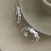 Anillo Nuevo de Hojalata Plegada Cóncava y Convexa Brillante para Mujer, Diseño Simple de Nicho, Anillo Versátil para Dedo Índice Abierto de Ins