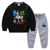 2023 Primavera y otoño nueva ropa infantil transfronteriza suéter para niños pantalones de dibujos animados conjunto de dos piezas bebé algodón traje de manga larga