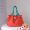 Bolsa de compras plegable protección ambiental hombro portátil bolsa de almacenamiento portátil supermercado gran capacidad impermeable en stock entrega de una sola pieza