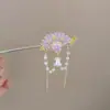 Nuevo Pasador de Pelo con Borla en Forma de Abanico Estilo Chino para Mujer, Accesorio de Moda Retro para Hanfu Cheongsam Estilo Antiguo