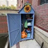 Gabinete de Almacenamiento para Exteriores, Madera Anticorrosiva, Cuarto de Almacenamiento Moderno a Prueba de Sol, Balcón de Jardín, Caja de Herramientas para Patio, Gabinete Varios