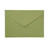Sobre de Tarjeta Postal Triangular Estilo Occidental de Papel Especial Mate Creativo Color Caramelo de Gama Alta con Logo Estampado en Oro, 120g