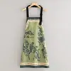 Nuevo Delantal de Lona Resistente a Manchas y al Desgaste para Cocina Casera Estilo Chino Delantal de Cintura para Cocinar Ropa Exterior Transpirable de Manga Larga Ropa de Trabajo para Mujer