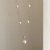Collar Sencillo y Sofisticado de Perlas Estrelladas para Mujer, Retro Francés Lujo Ligero Moda Tendencia Versátil Gargantilla Cadena para Suéter