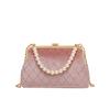 Bolso de terciopelo de moda para mujer, bolso bandolera 2024 nuevo bolso concha, textura, cadena, bolso de hombro, bolso de moda simple