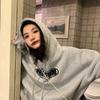 Sudadera de Forro Polar Gris con Doble Capucha 250g 2026 Nueva Tendencia Estilo Ins para Mujer Sudadera con Capucha Estilo Bf Perezoso Holgada Versión Coreana